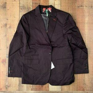 Fashion Nova Men’s size large Rick solid blazer in black with floral detail